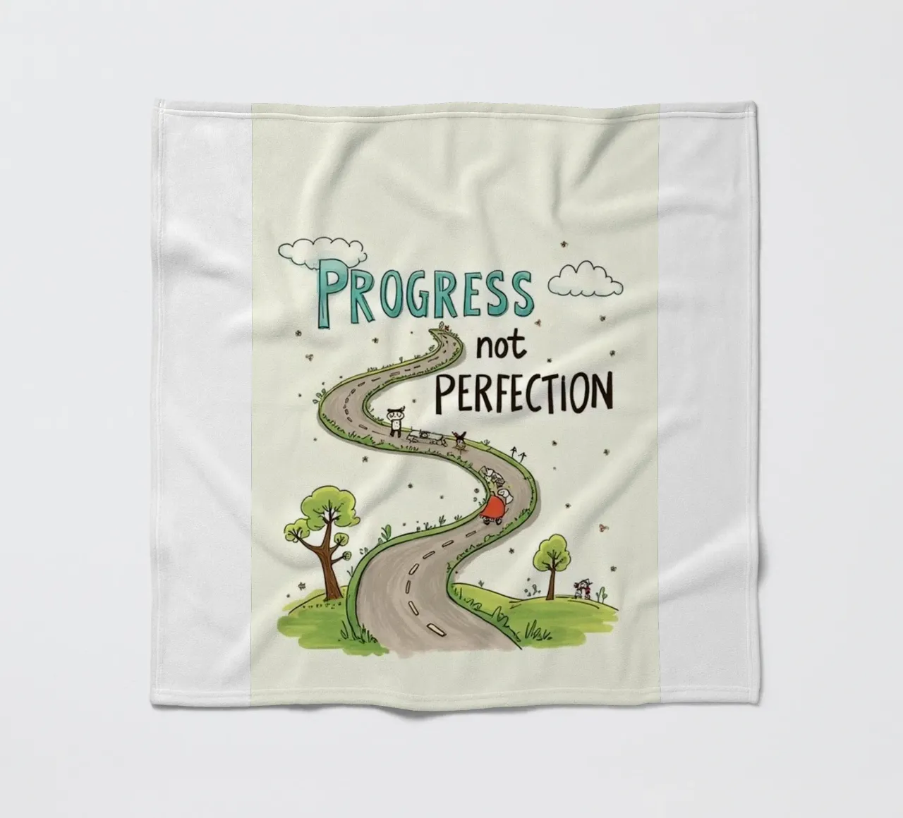 progresso non perfezione coperta in pile da art quots shop