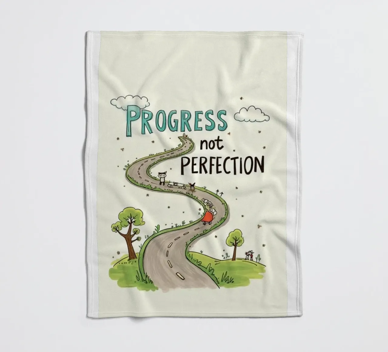 progresso non perfezione coperta in pile da art quots shop
