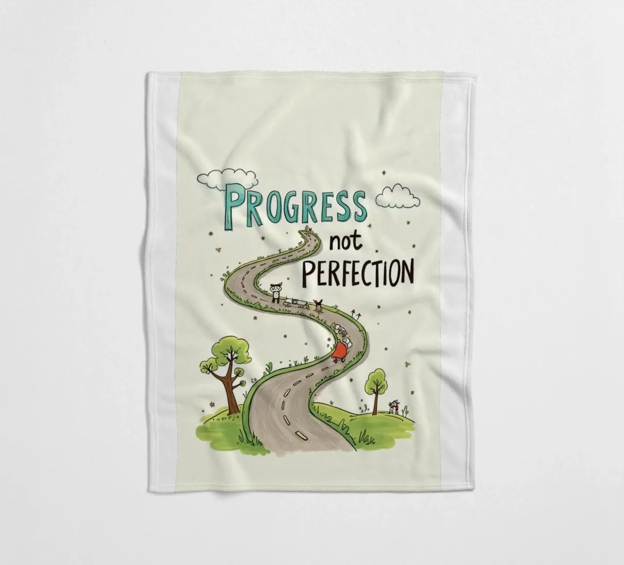 progresso non perfezione coperta in pile da art quots shop