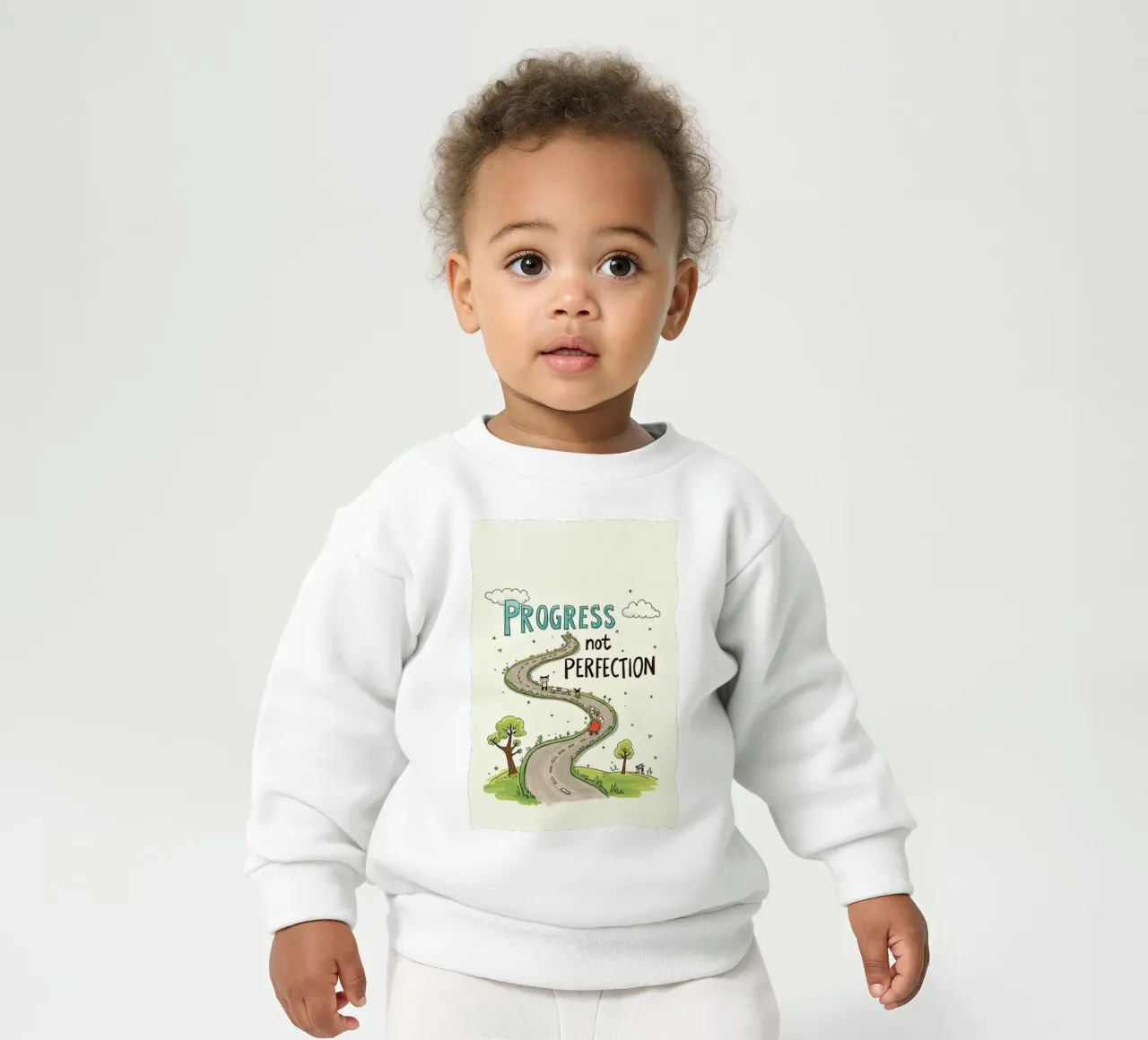 progresso non perfezione felpa neonato da art quots shop