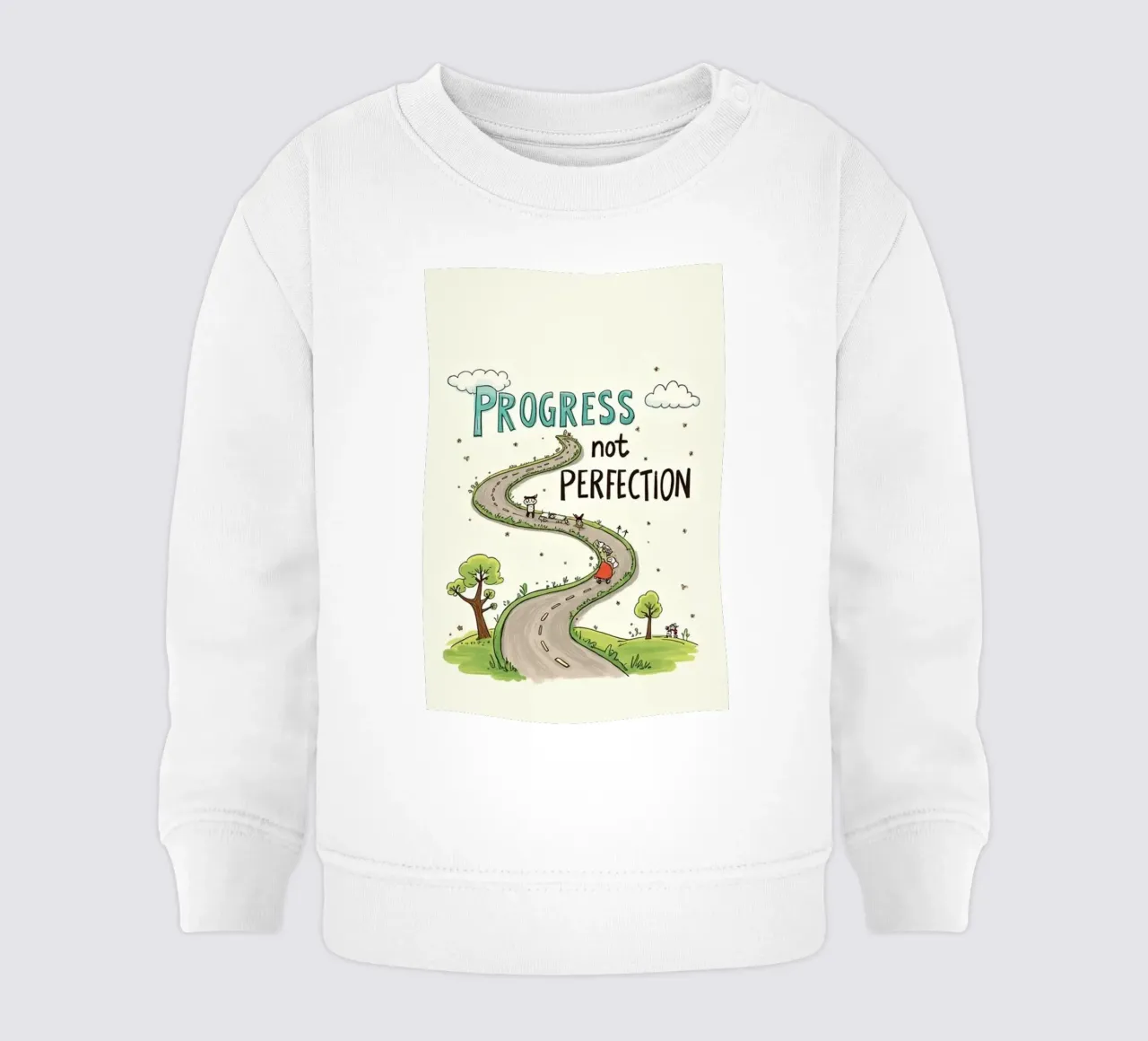 progresso non perfezione felpa neonato da art quots shop