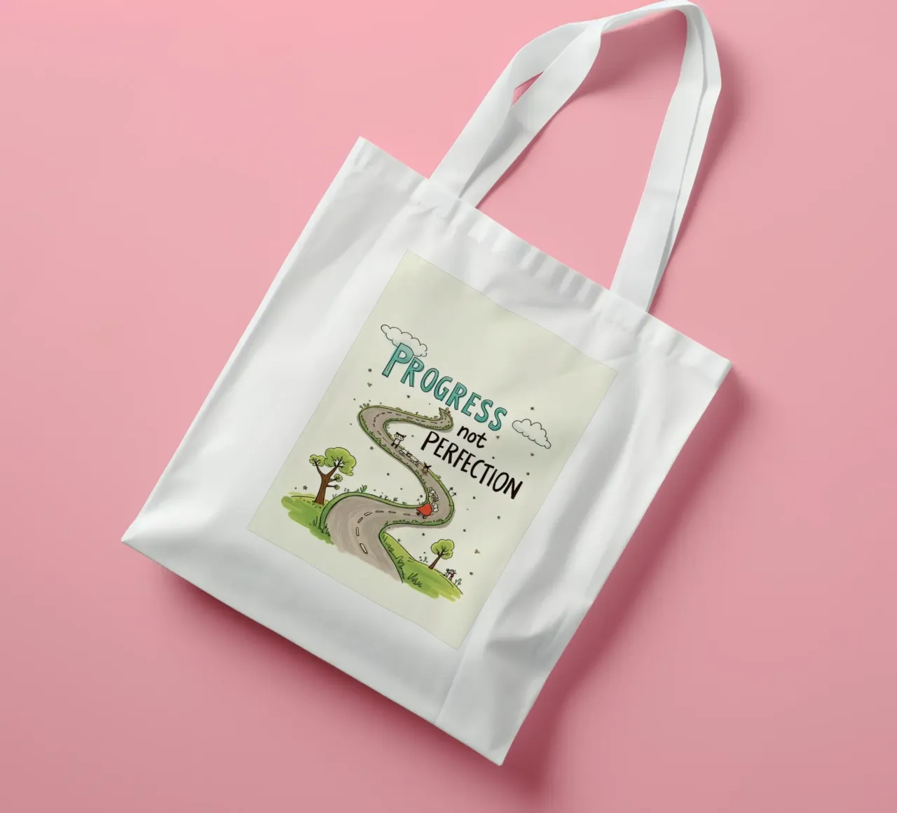 progresso non perfezione borsa in juta da art quots shop