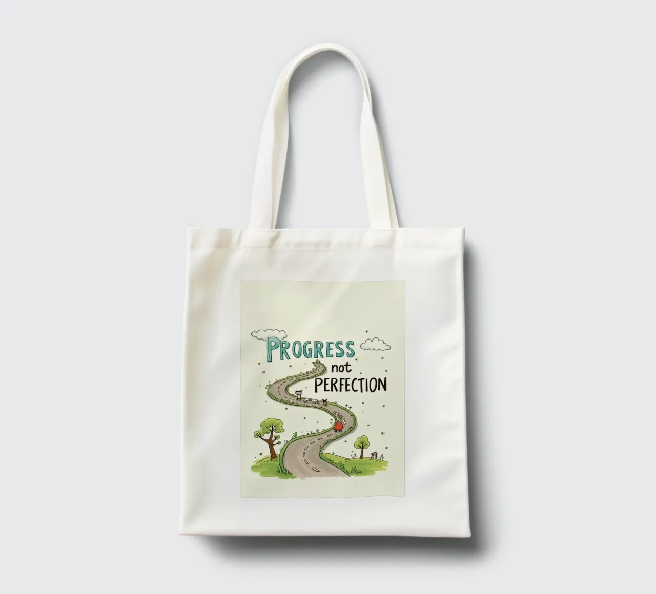progresso non perfezione borsa in juta da art quots shop