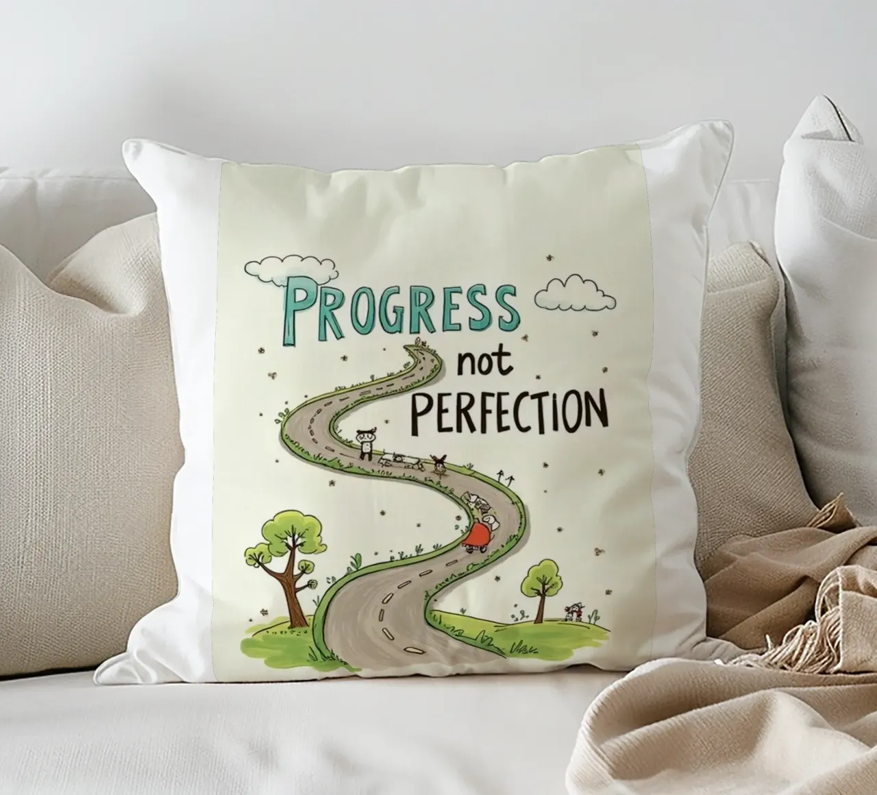 progresso non perfezione cuscino da art quots shop