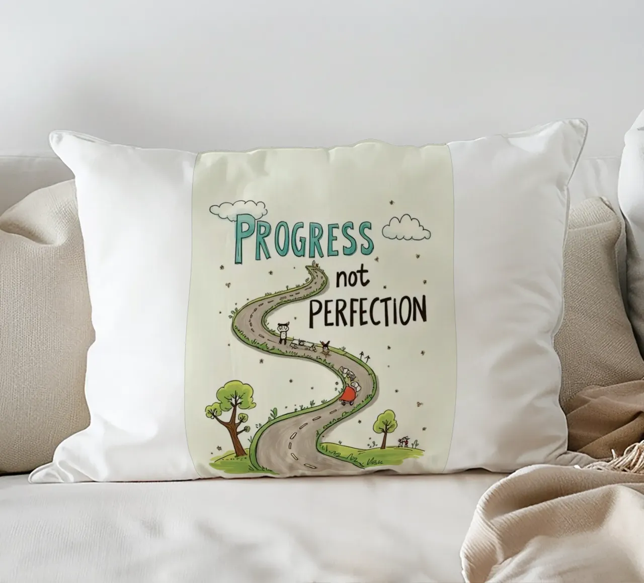 progresso non perfezione cuscino da art quots shop