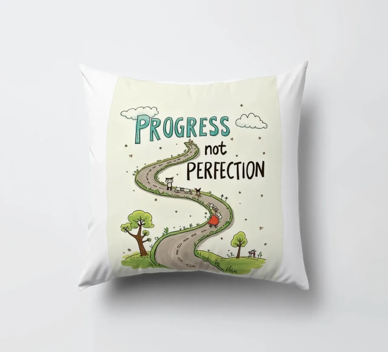 progresso non perfezione cuscino da art quots shop