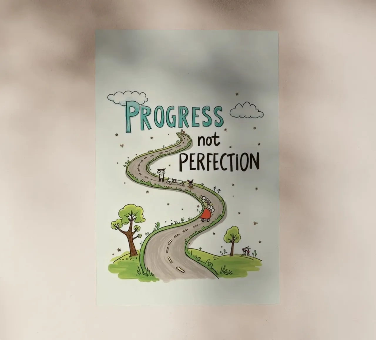 progresso non perfezione pellicola backlit da art quots shop