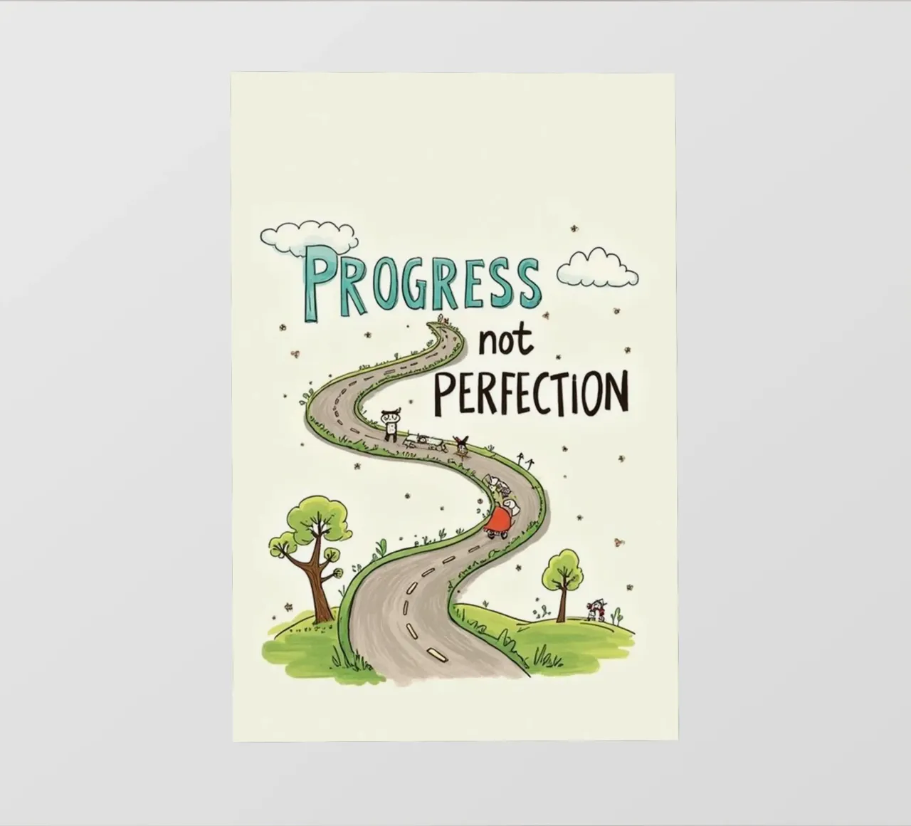 progresso non perfezione pellicola backlit da art quots shop