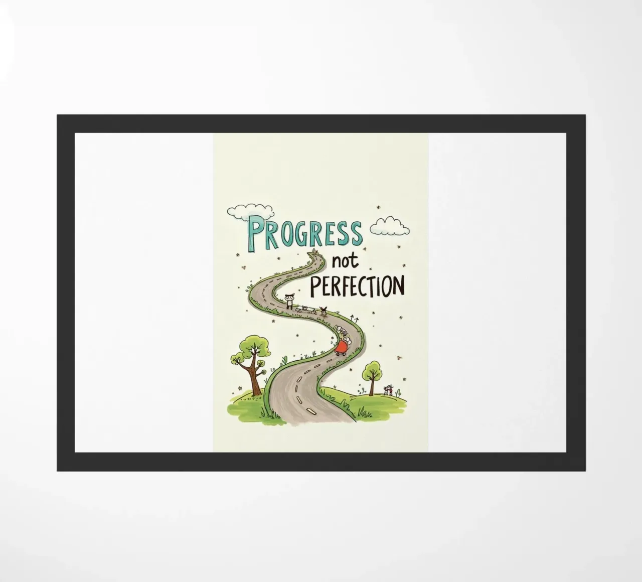 progress not perfection doormat by art quots shop