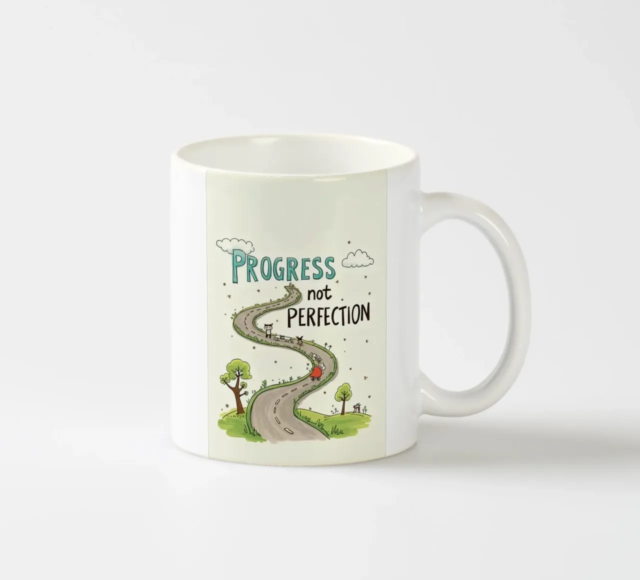 progresso non perfezione tazza in ceramica da art quots shop