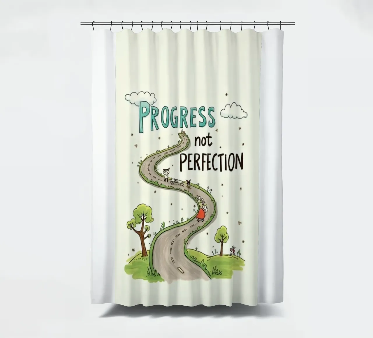 progresso non perfezione tenda da doccia da art quots shop