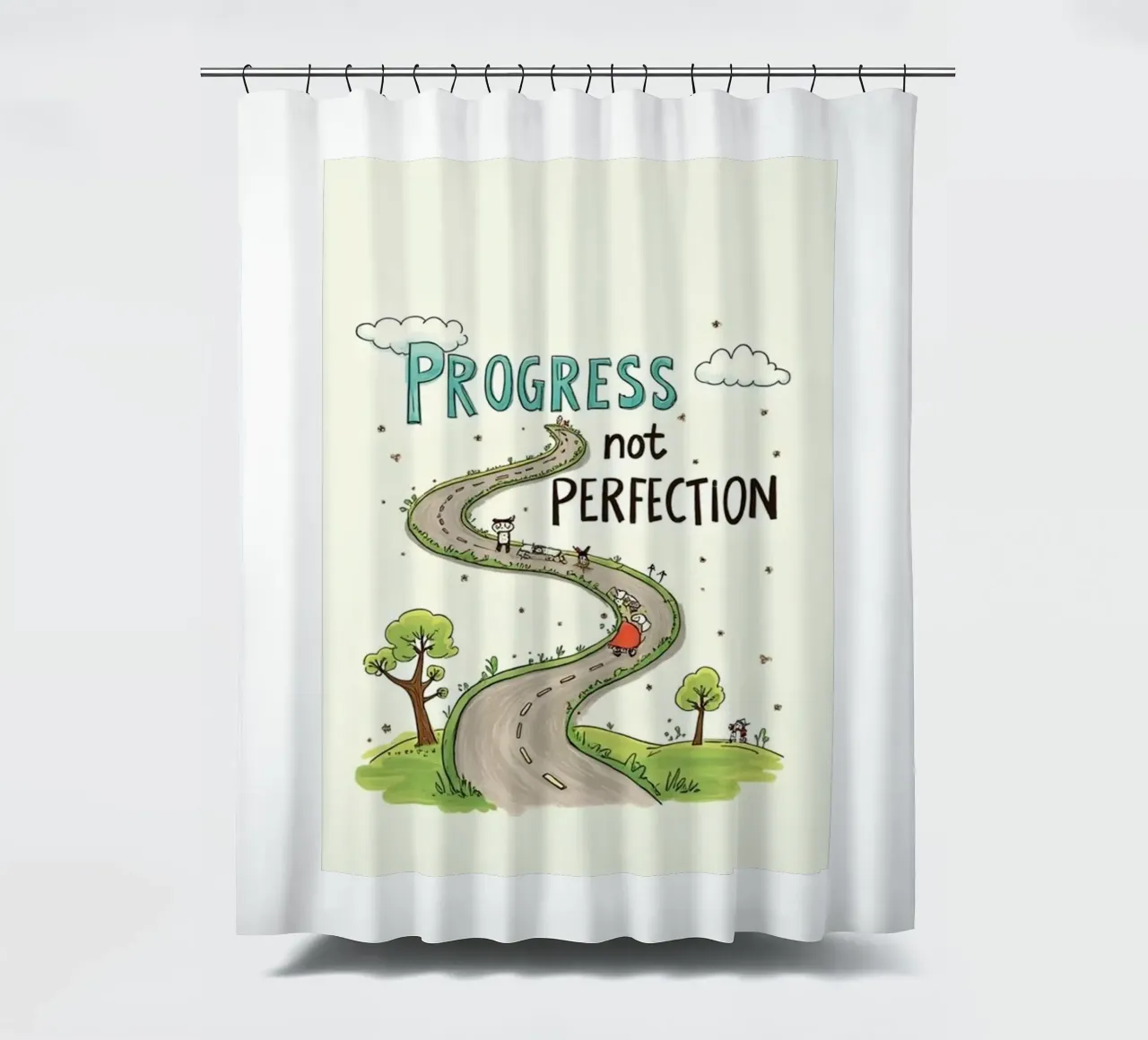 progresso non perfezione tenda da doccia da art quots shop