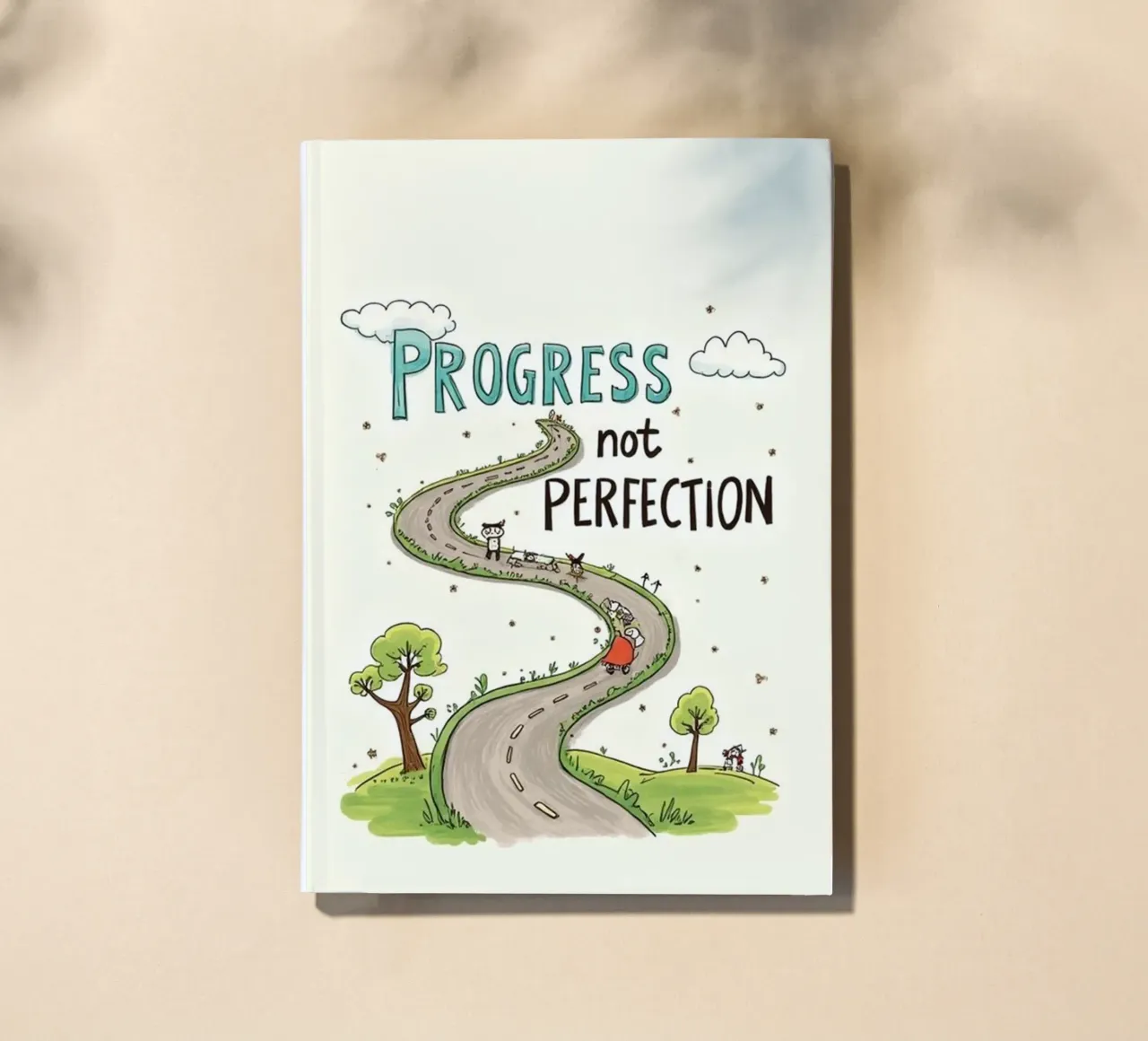 progress not perfection notebook by art quots shop