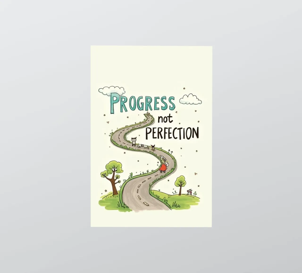 progresso non perfezione adesivo da art quots shop