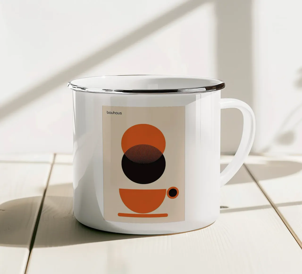 Bauhaus tazza in smalto da Narciso