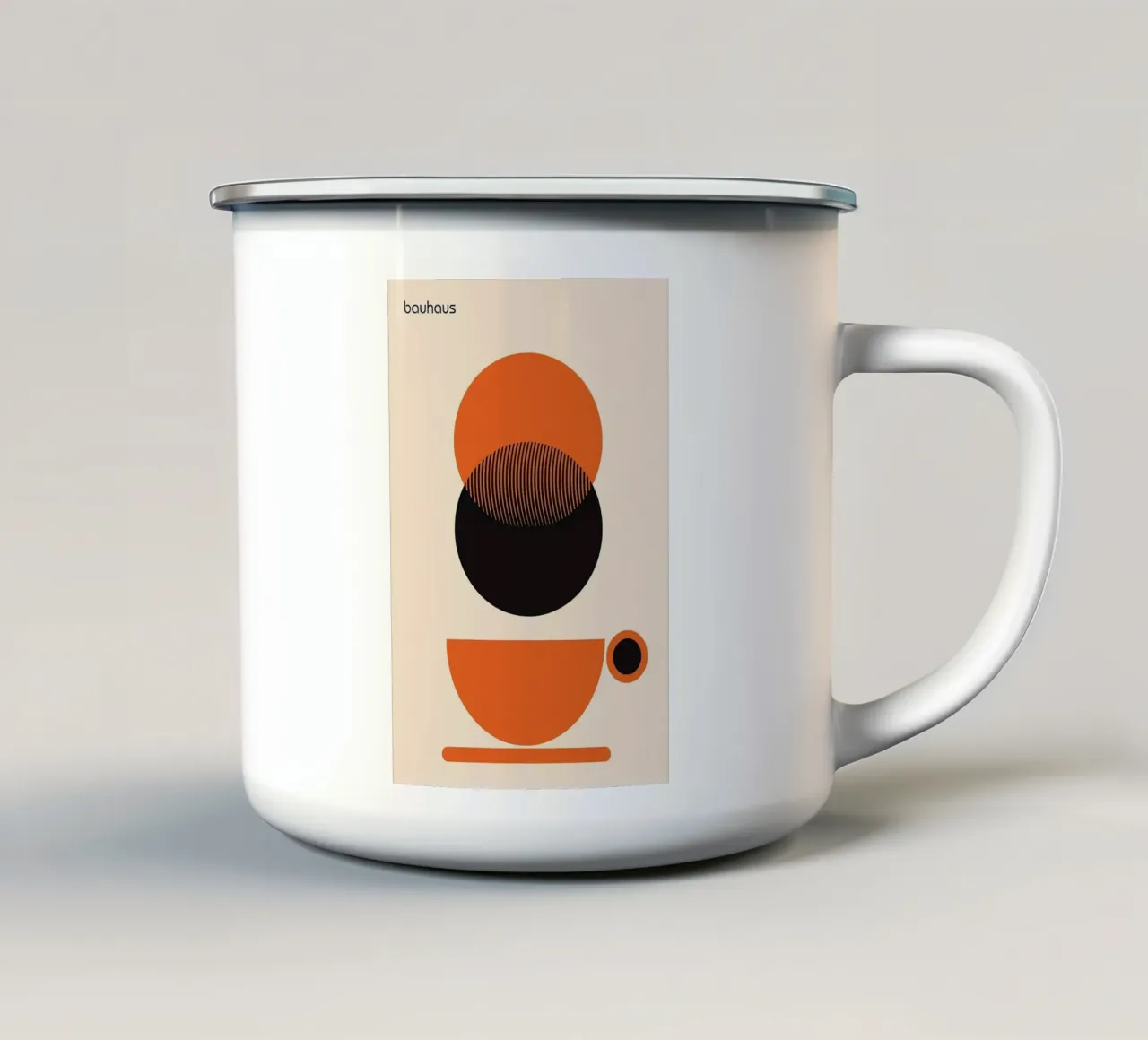 Bauhaus tazza in smalto da Narciso
