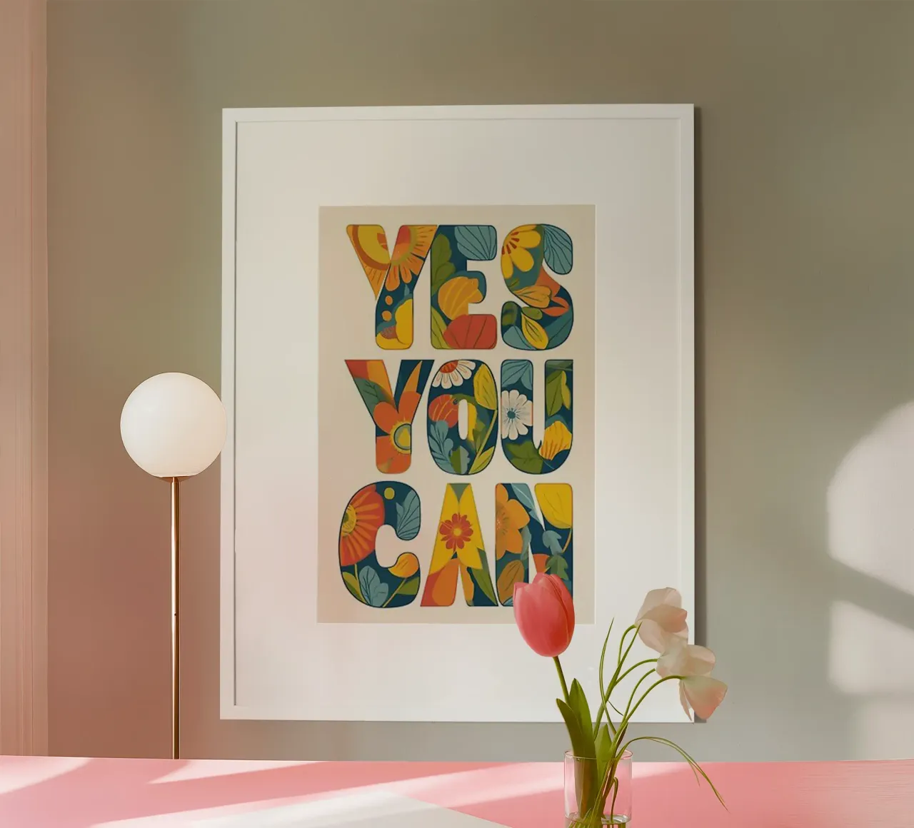 yes you can poster con telaio in legno da art quots shop