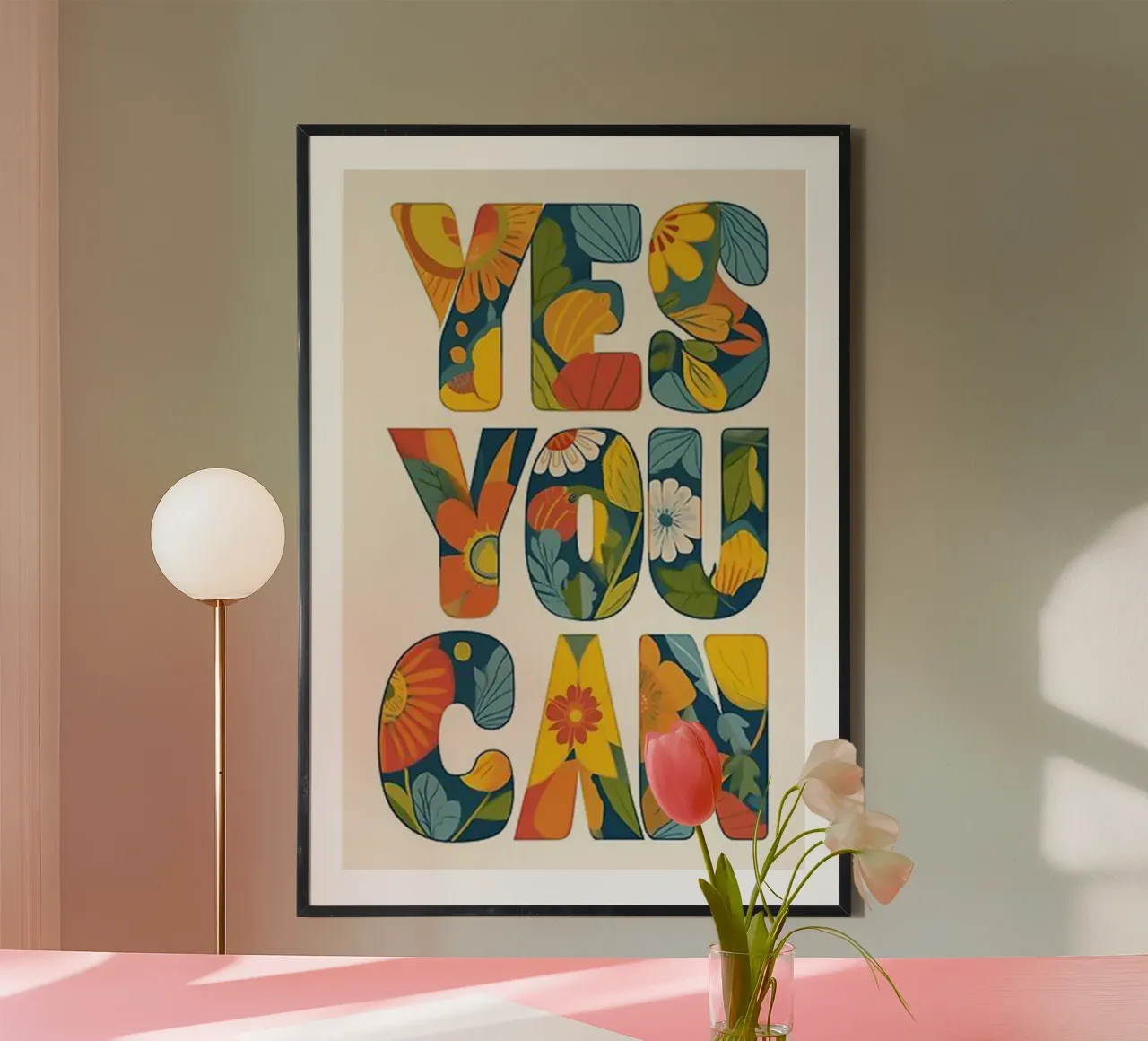 yes you can poster con telaio in legno da art quots shop