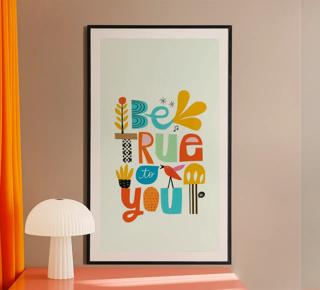 Ti sono fedele poster con telaio in alluminio da art quots shop