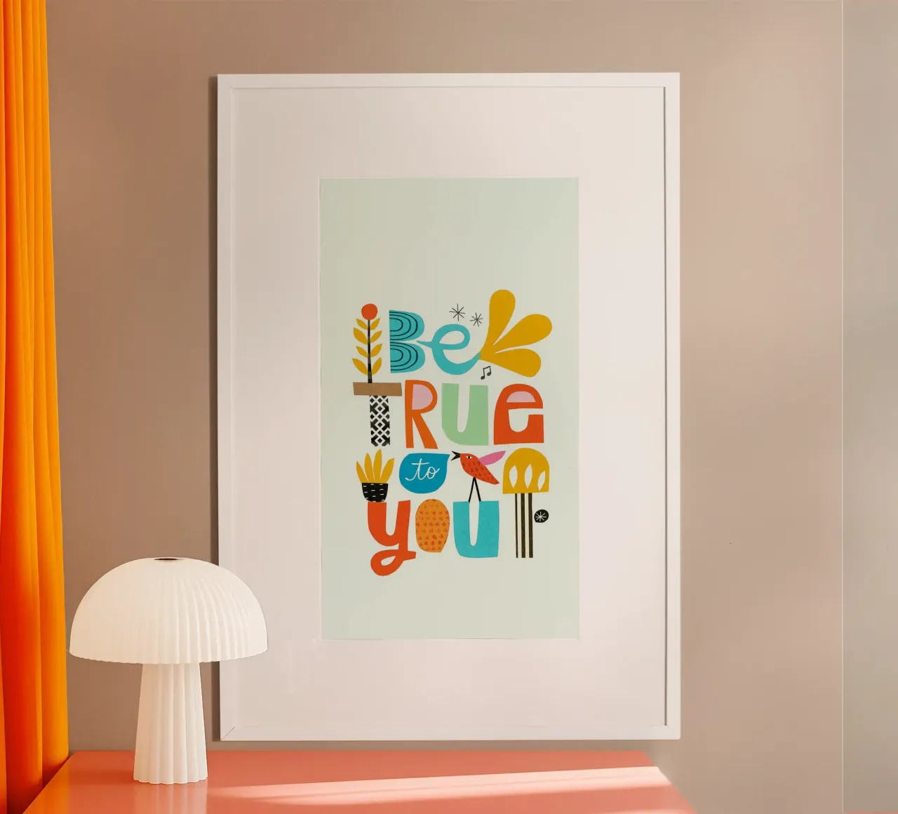 Ti sono fedele poster con telaio in alluminio da art quots shop