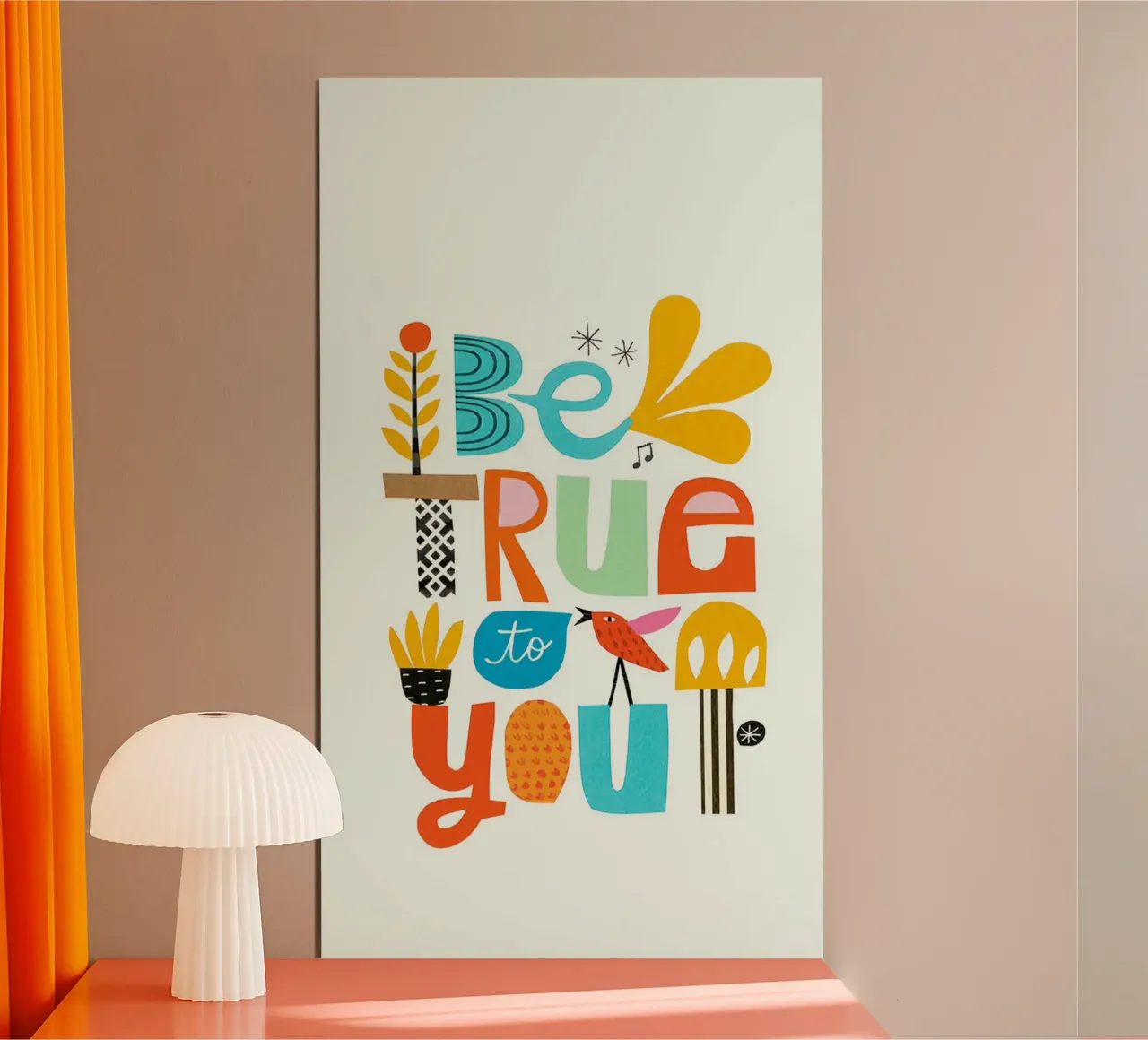 Ti sono fedele poster con telaio in alluminio da art quots shop
