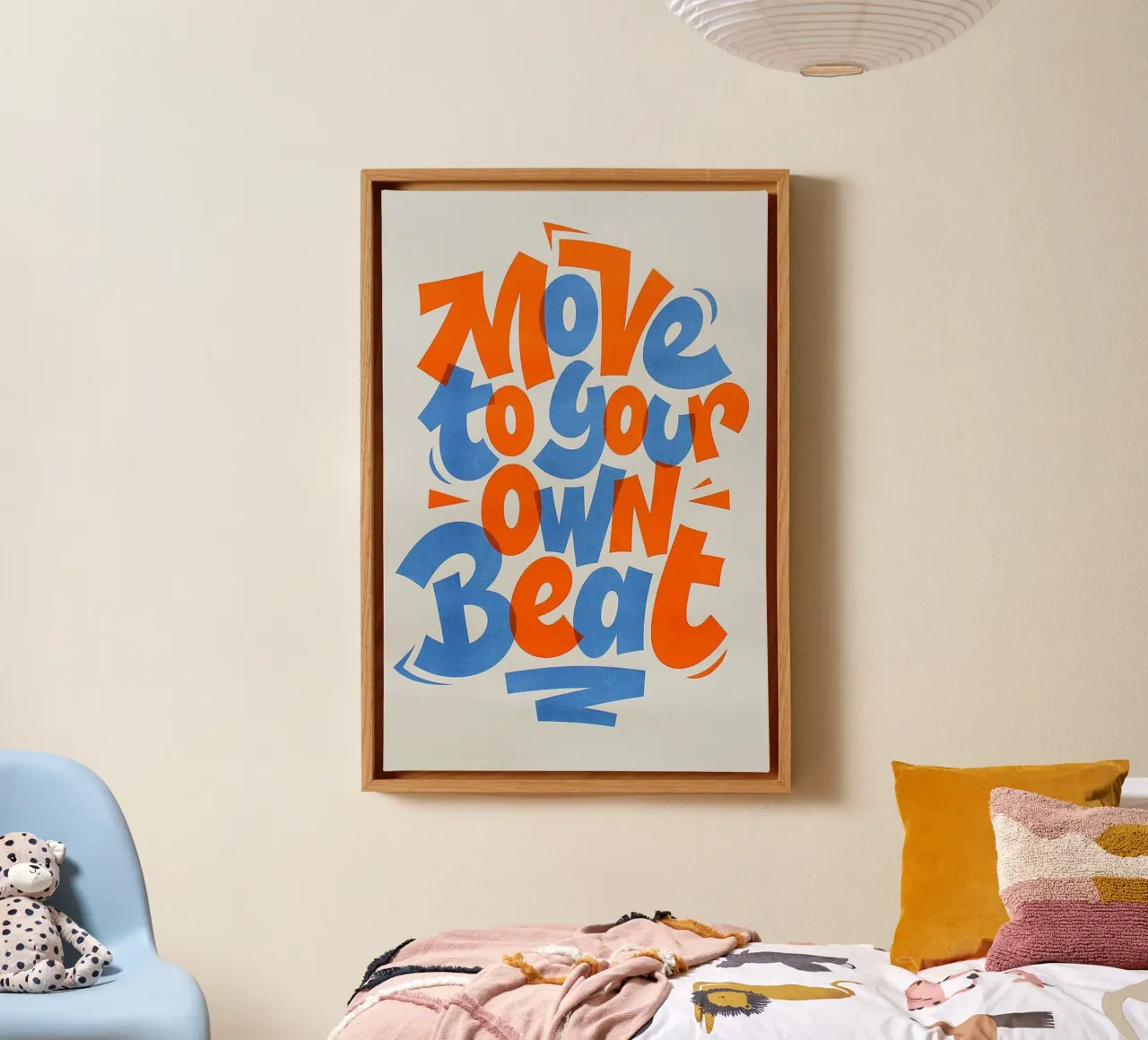 move to your own beat canvas with Floater frame by art quots shop