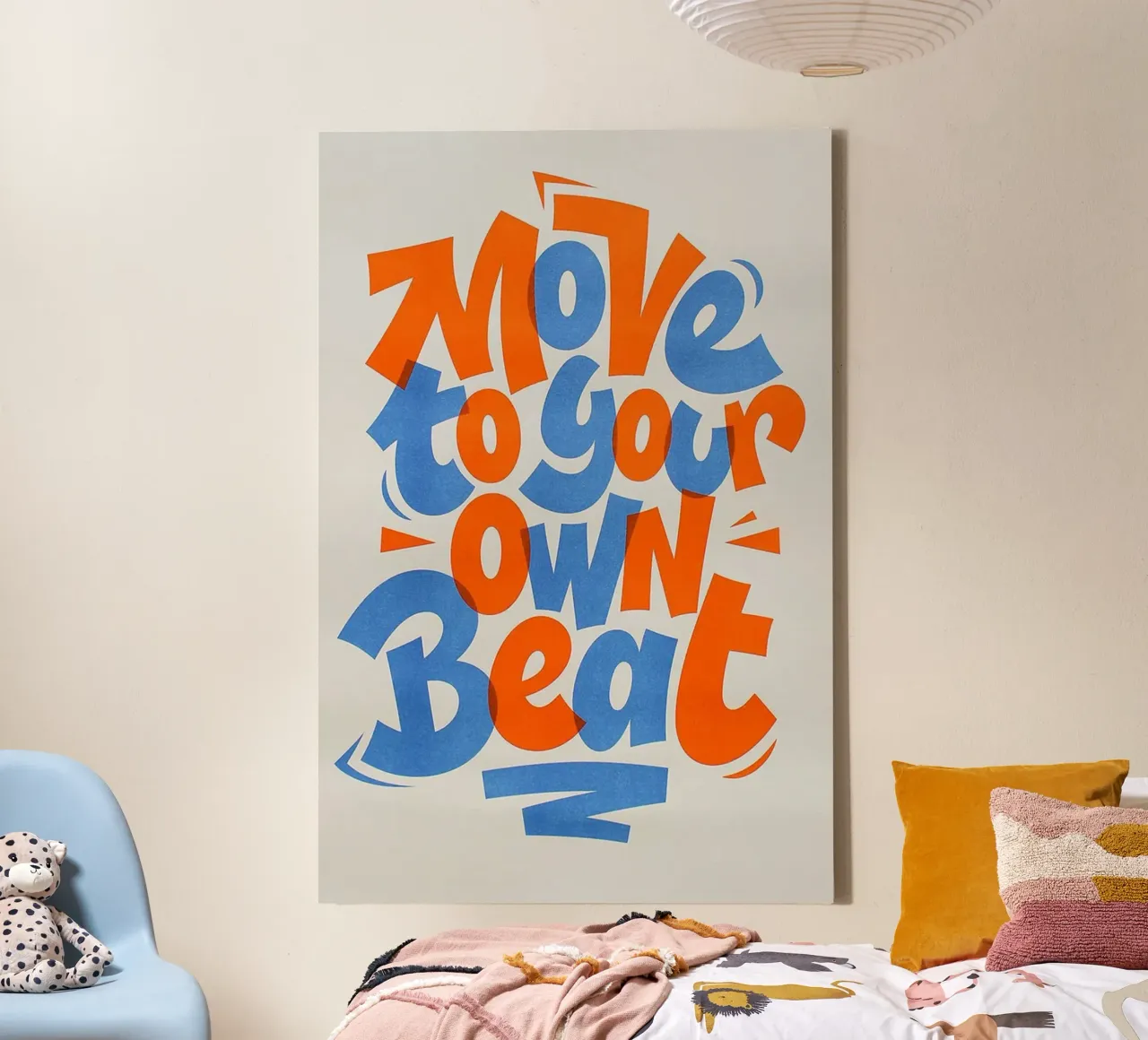 move to your own beat canvas with Floater frame by art quots shop