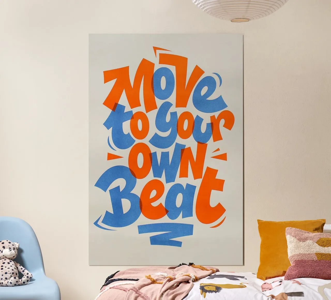 Bewegen Sie sich in Ihrem eigenen Takt Poster mit Holzrahmen von art quots shop