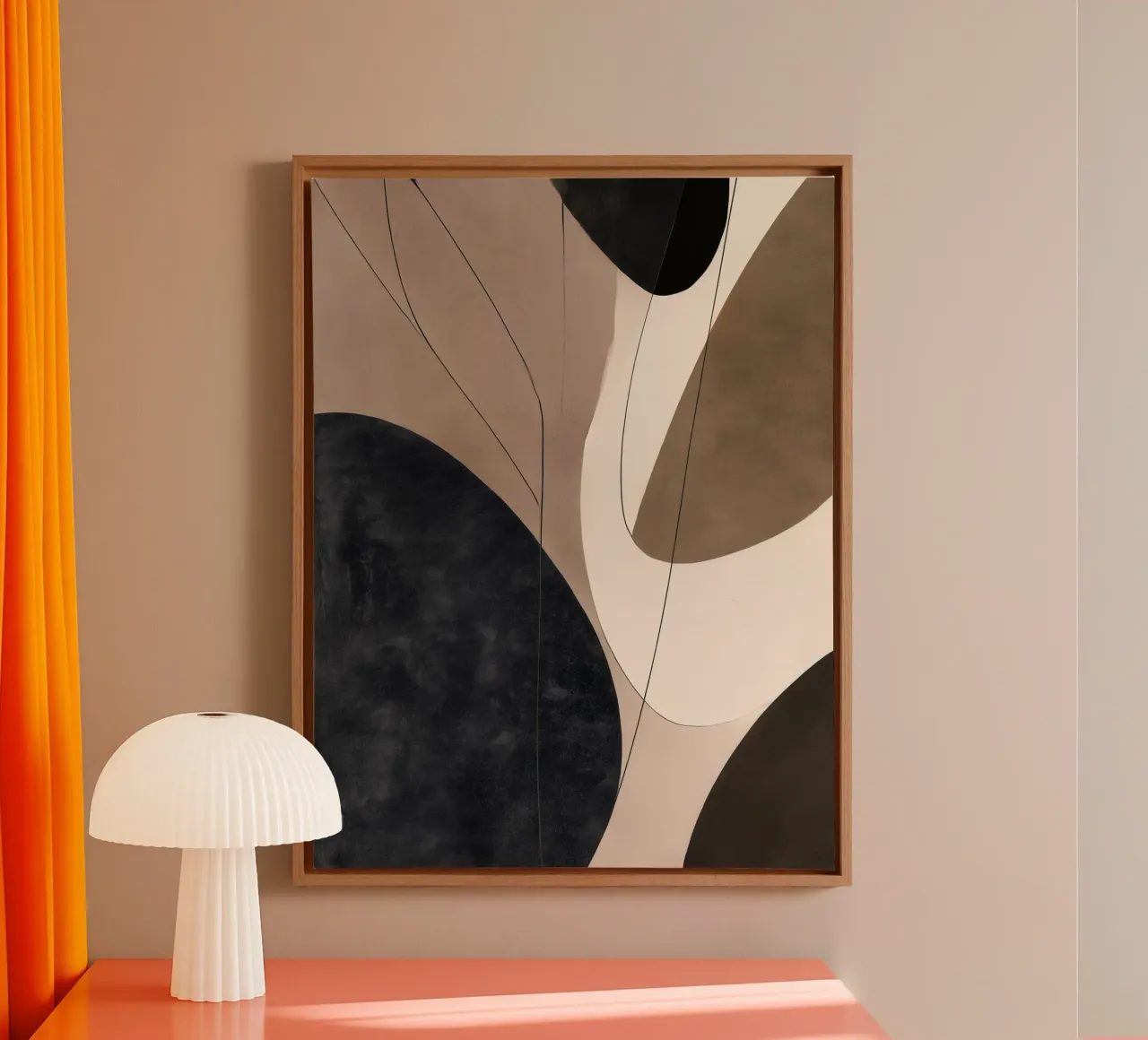 Silenzio scolpito tela con Cornice a cassetta da Seed & Signal
