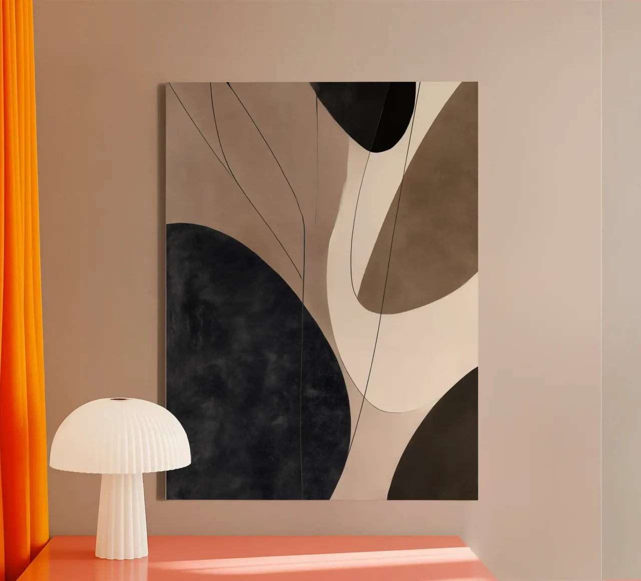 Silenzio scolpito tela con Cornice a cassetta da Seed & Signal