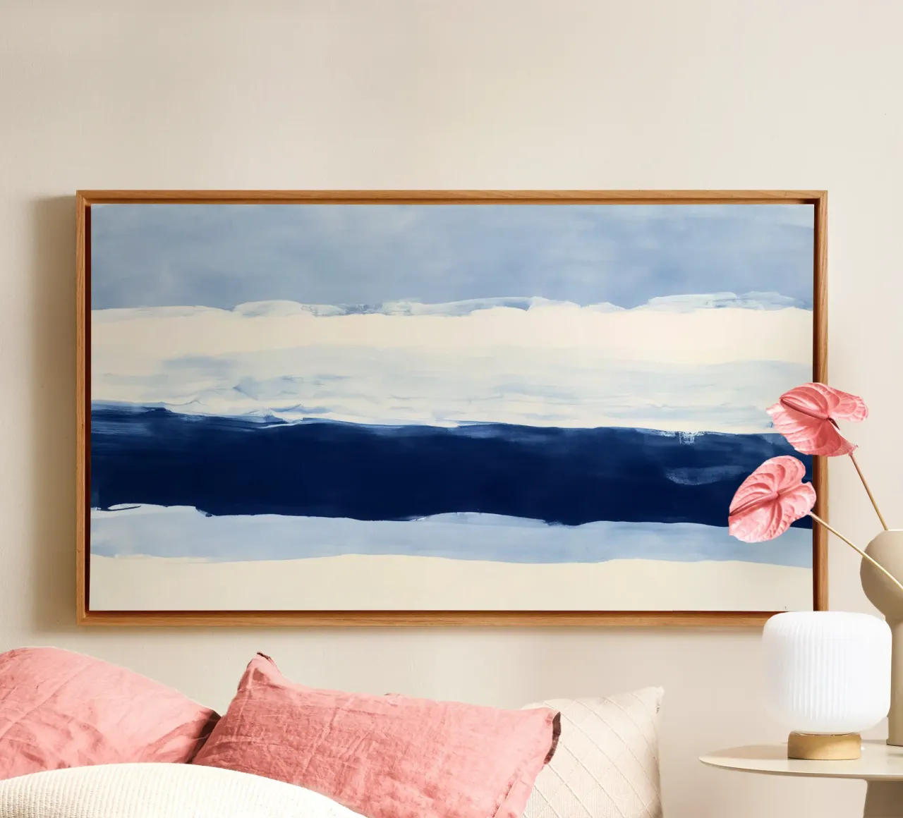 Tide Rhythm canvas with Floater frame by Seed & Signal