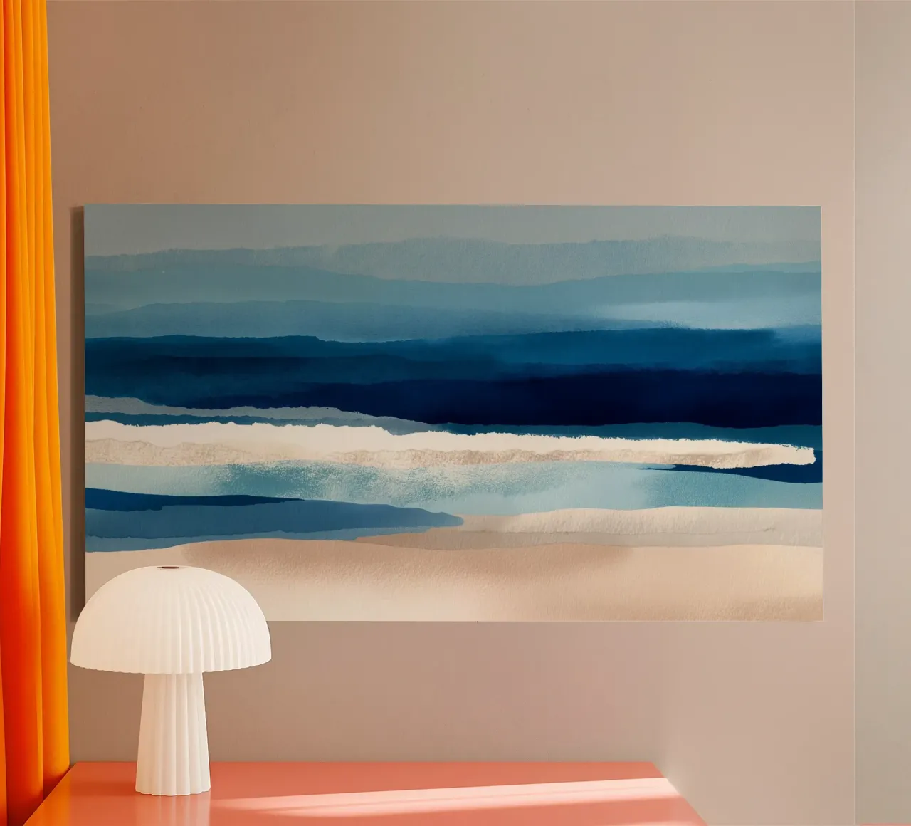 Kustdrift canvas met Baklijst van Seed & Signal