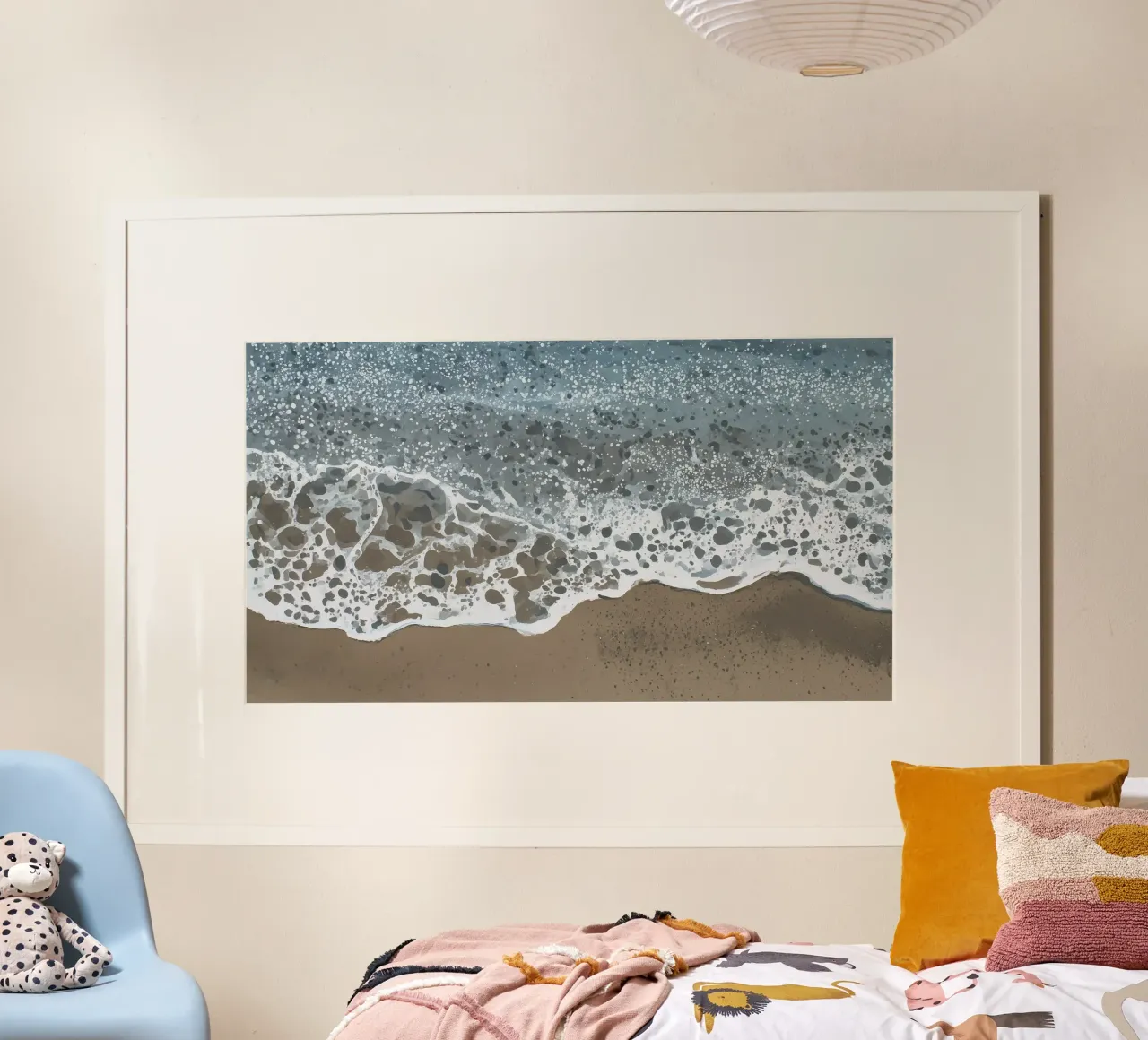 Foam Patterns poster with aluminum frame by Seed & Signal