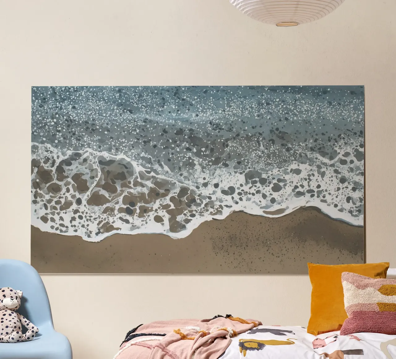 Foam Patterns poster with aluminum frame by Seed & Signal