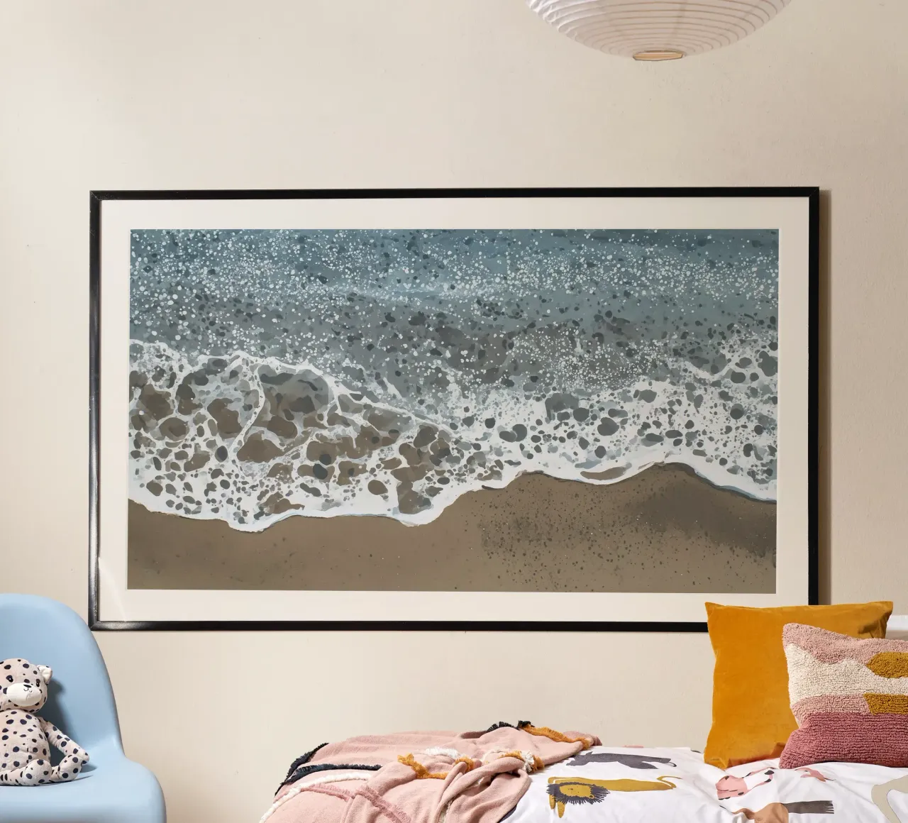 Foam Patterns poster with aluminum frame by Seed & Signal