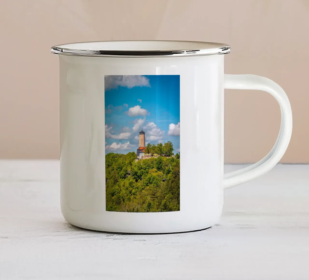 Torre della Volpe a Jena tazza in smalto da Marcus Beckert | Fotografie