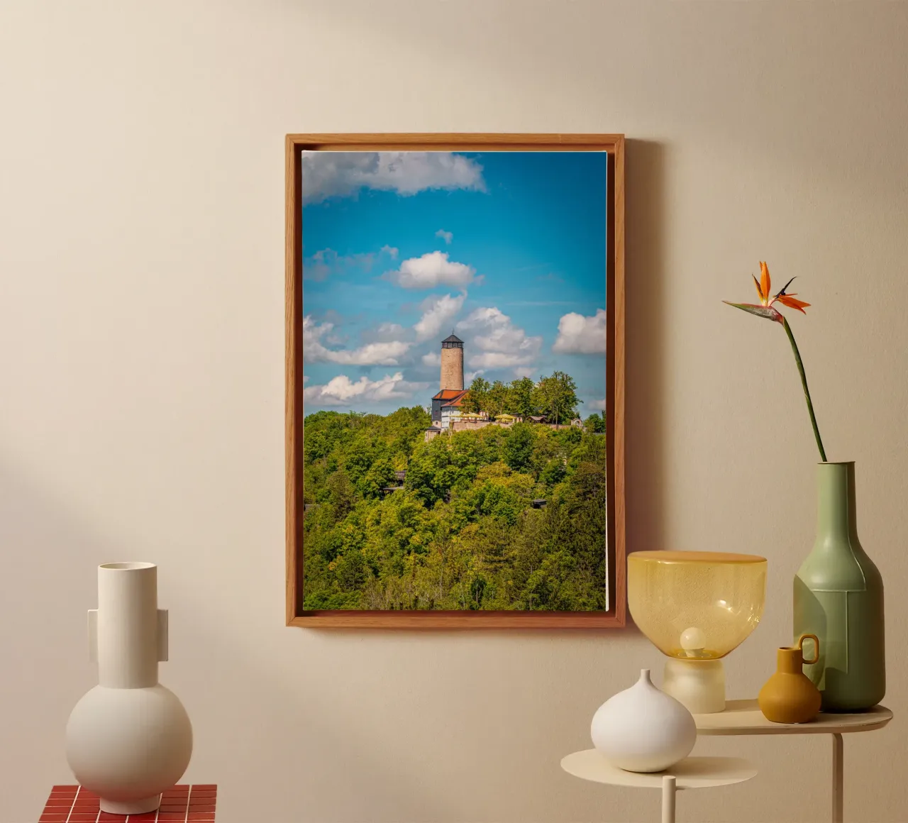 Fox tower in Jena canvas with Floater frame by Marcus Beckert | Fotografie