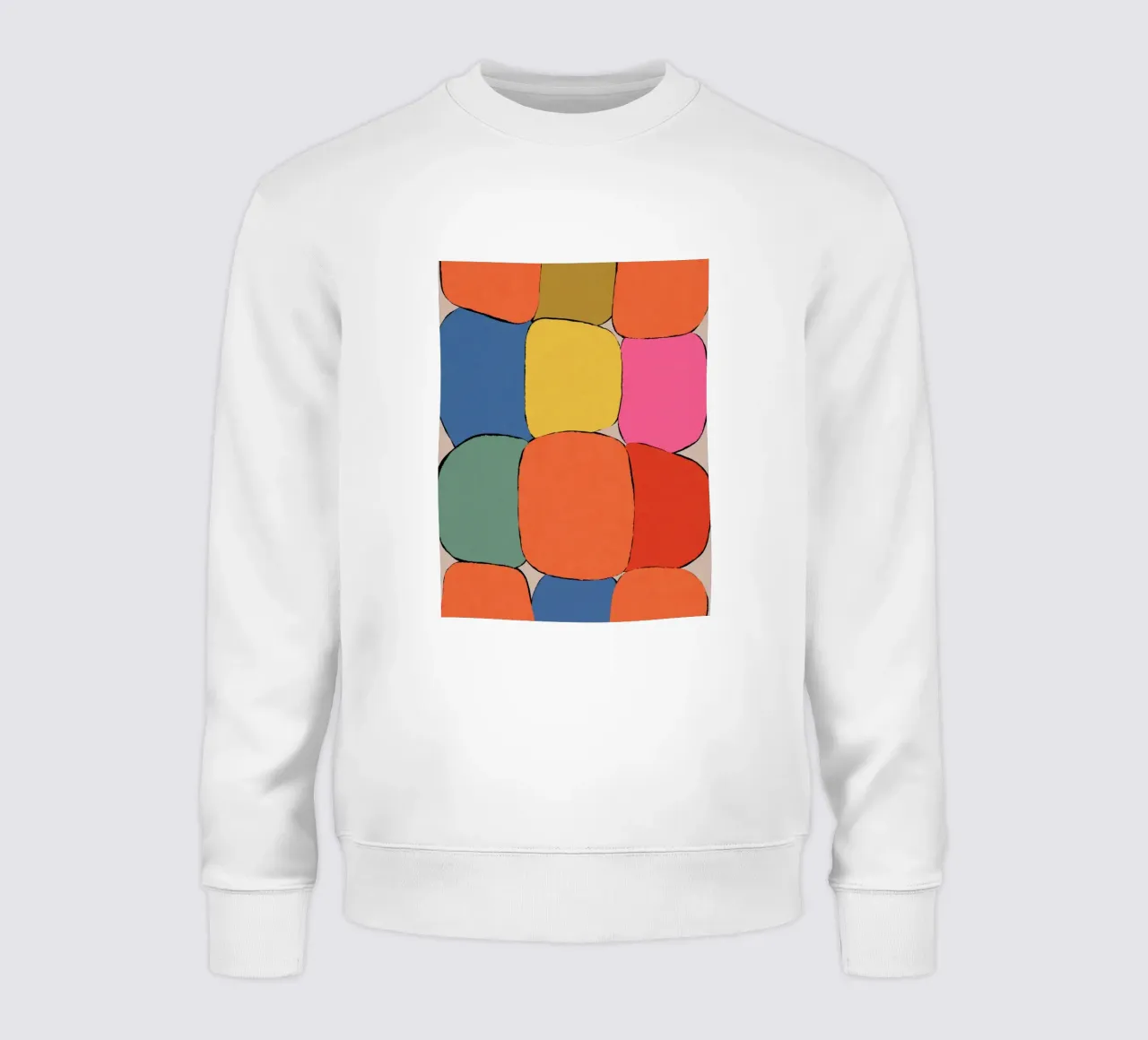 Block pattern fields sweatshirt by Carinaprint