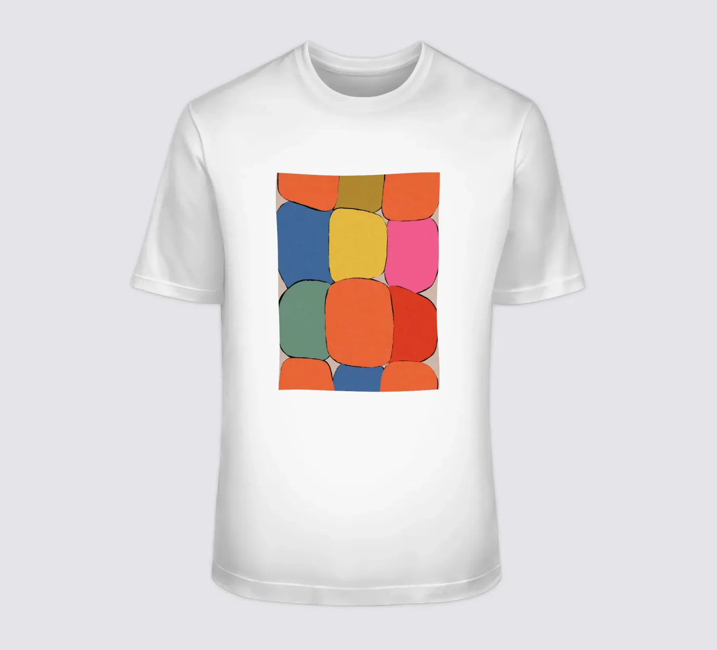 Block pattern fields t-shirt by Carinaprint