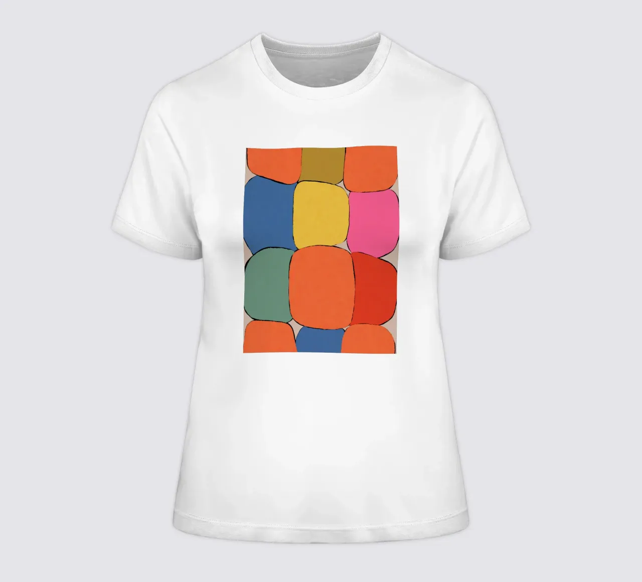 Campi del modello a blocchi t-shirt da donna da Carinaprint