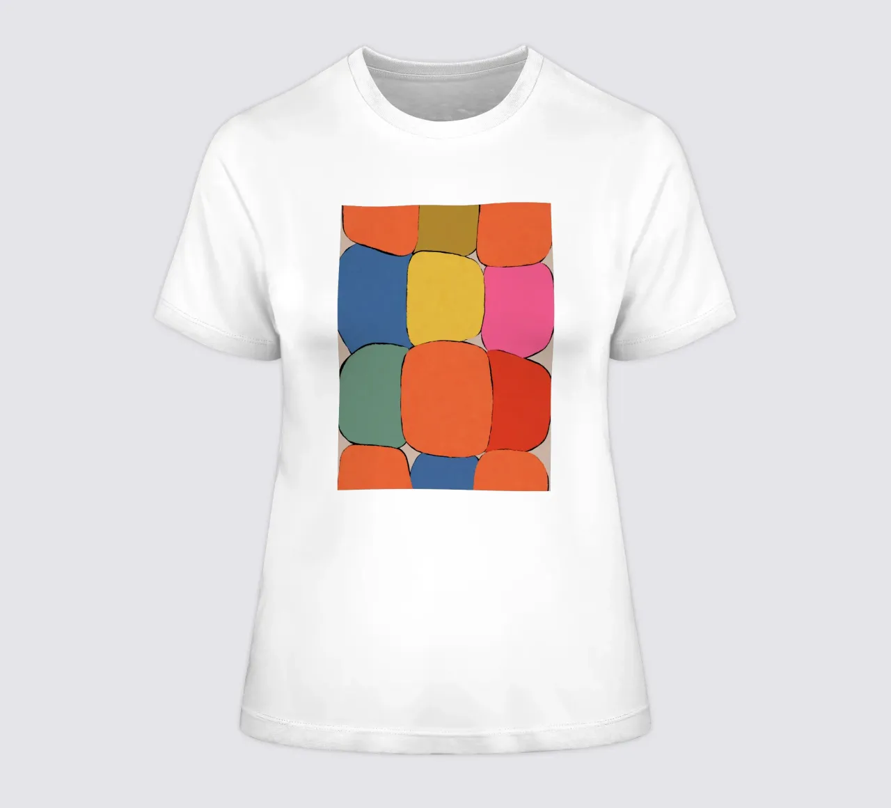 Campi del modello a blocchi t-shirt da donna da Carinaprint