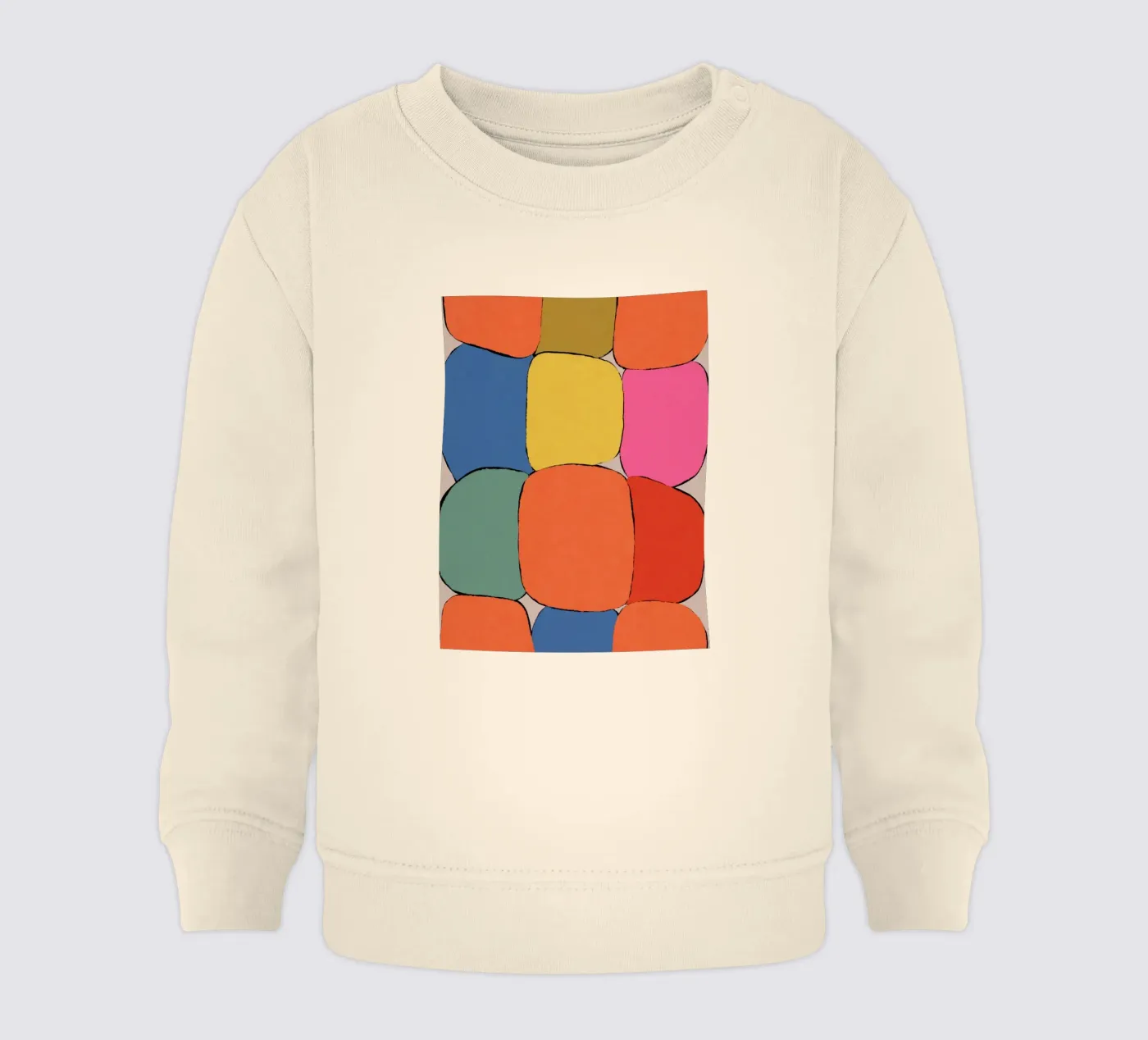 Block pattern fields felpa neonato da Carinaprint