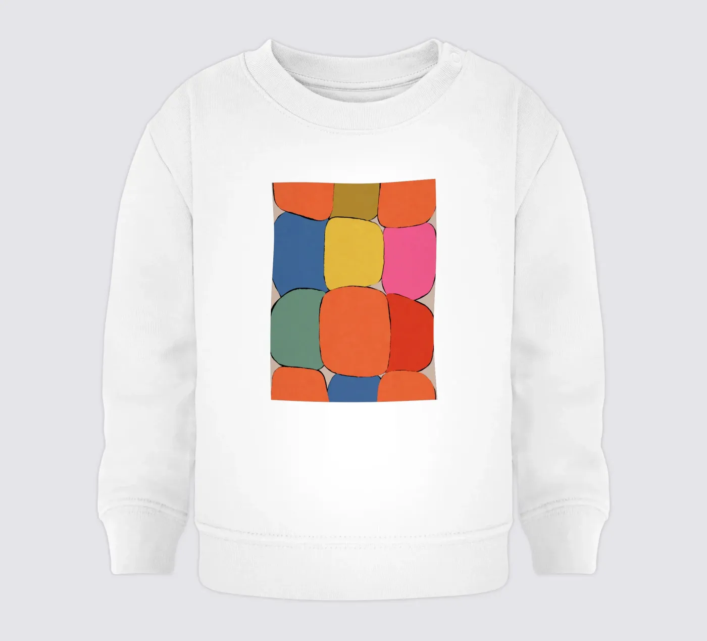 Block pattern fields felpa neonato da Carinaprint
