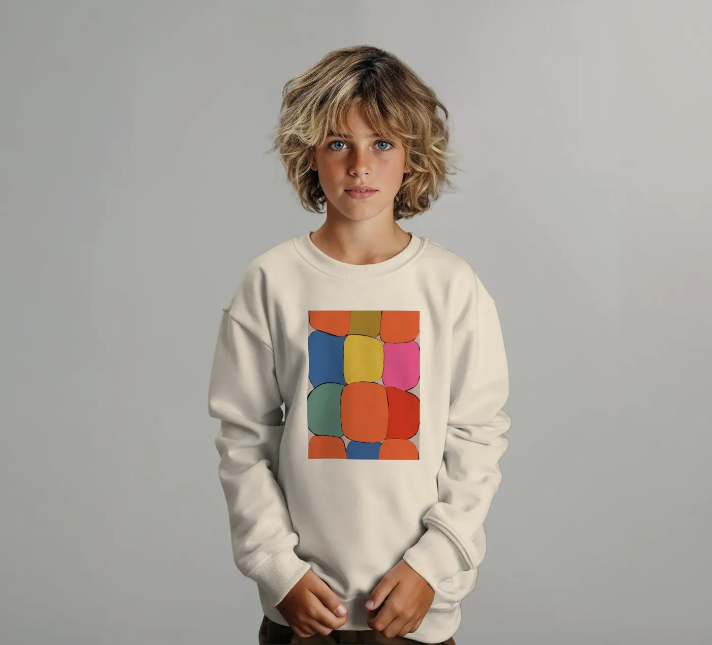 Campi del modello a blocchi felpa bambino da Carinaprint