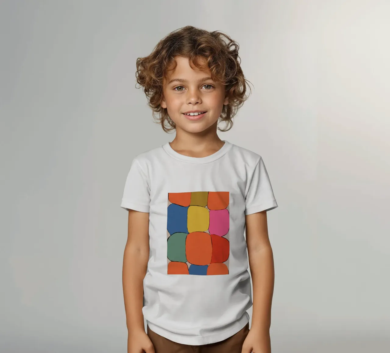 Block pattern fields t-shirt enfant de Carinaprint
