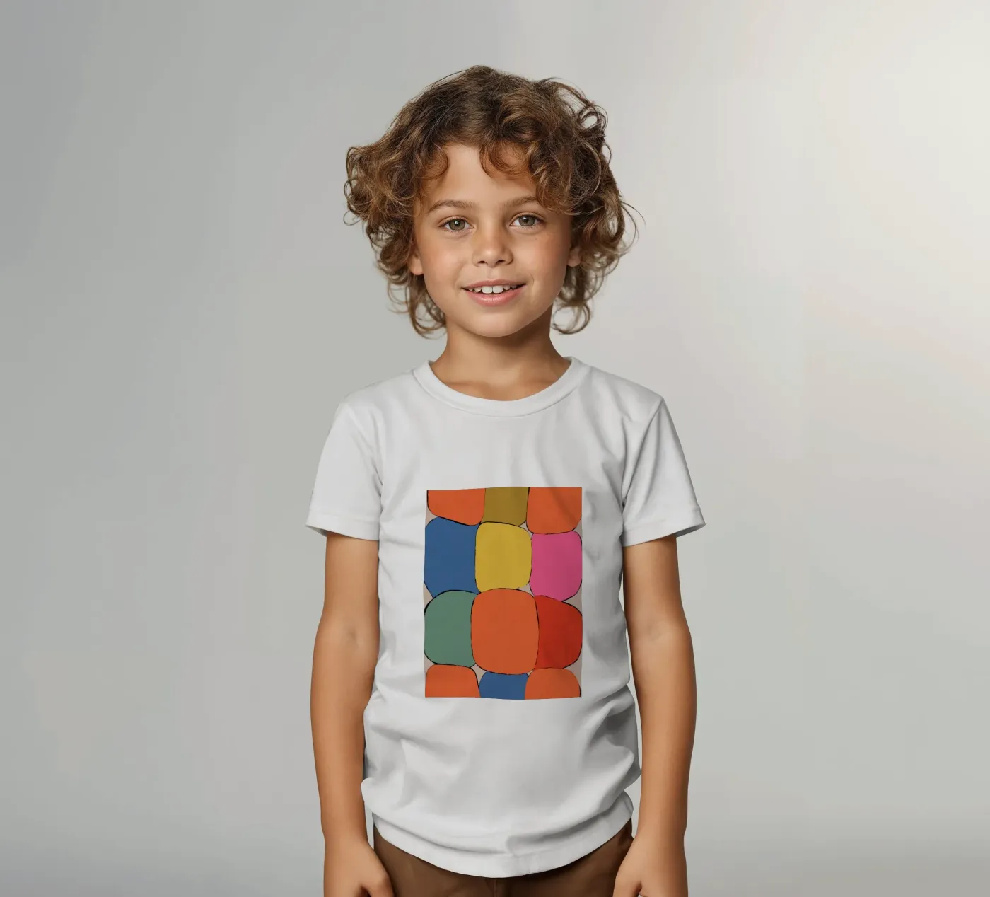 Blockmuster Felder Kinder T-Shirt von Carinaprint