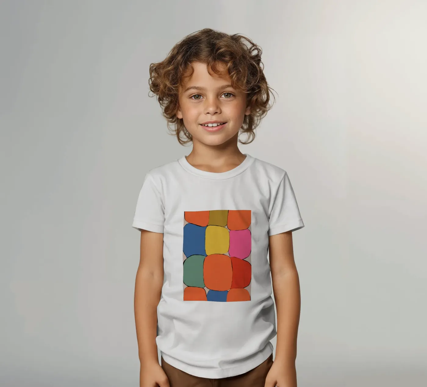 Block pattern fields t-shirt bambini da Carinaprint
