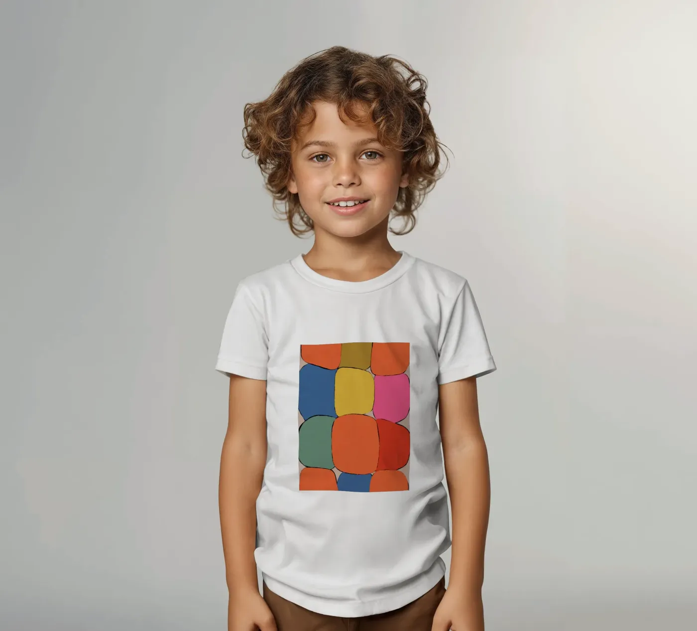 Blockmuster Felder Kinder T-Shirt von Carinaprint