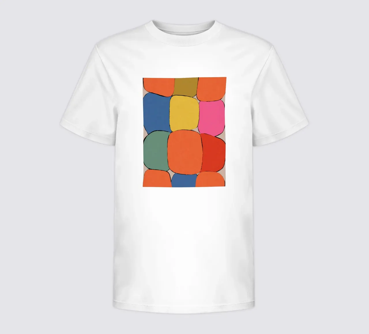 Block pattern fields kids t-shirt by Carinaprint