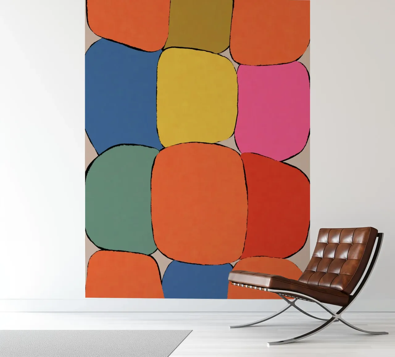 Block pattern fields photo wallpaper by Carinaprint